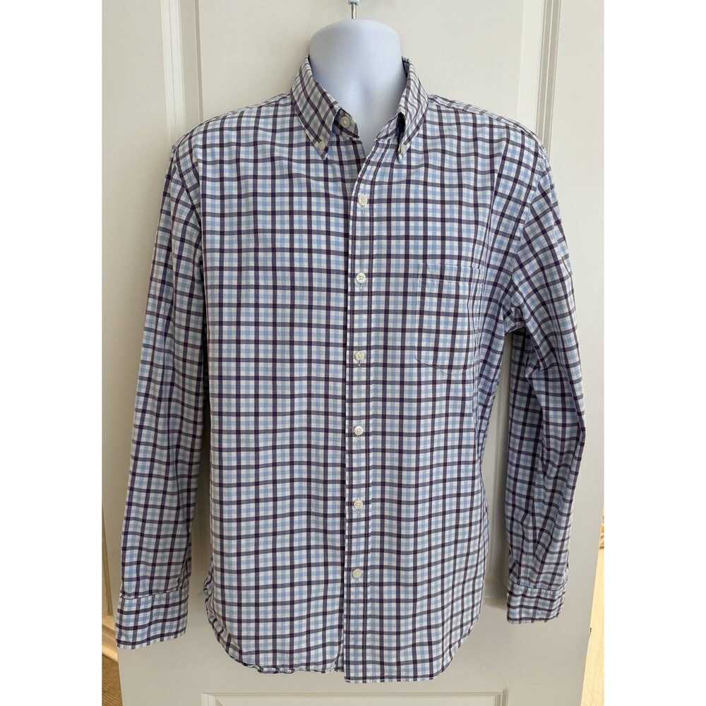 J. Crew Men’s Long Sleeve Cotton Plaid Shirt, XL, Slim, GUC